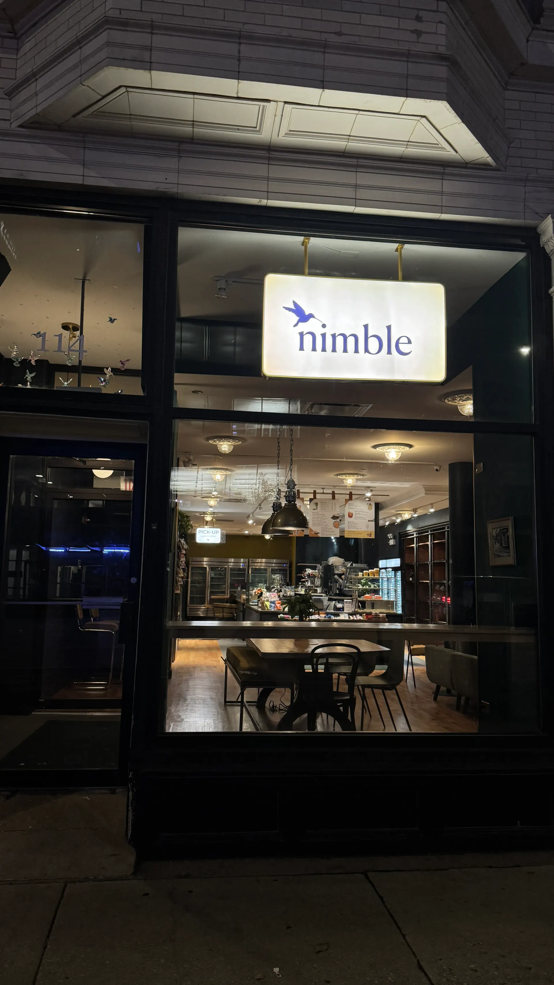 Hummingbird-inspired detail at Nimble